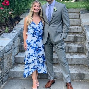 Lulus Island Time Blue and White Floral Dress